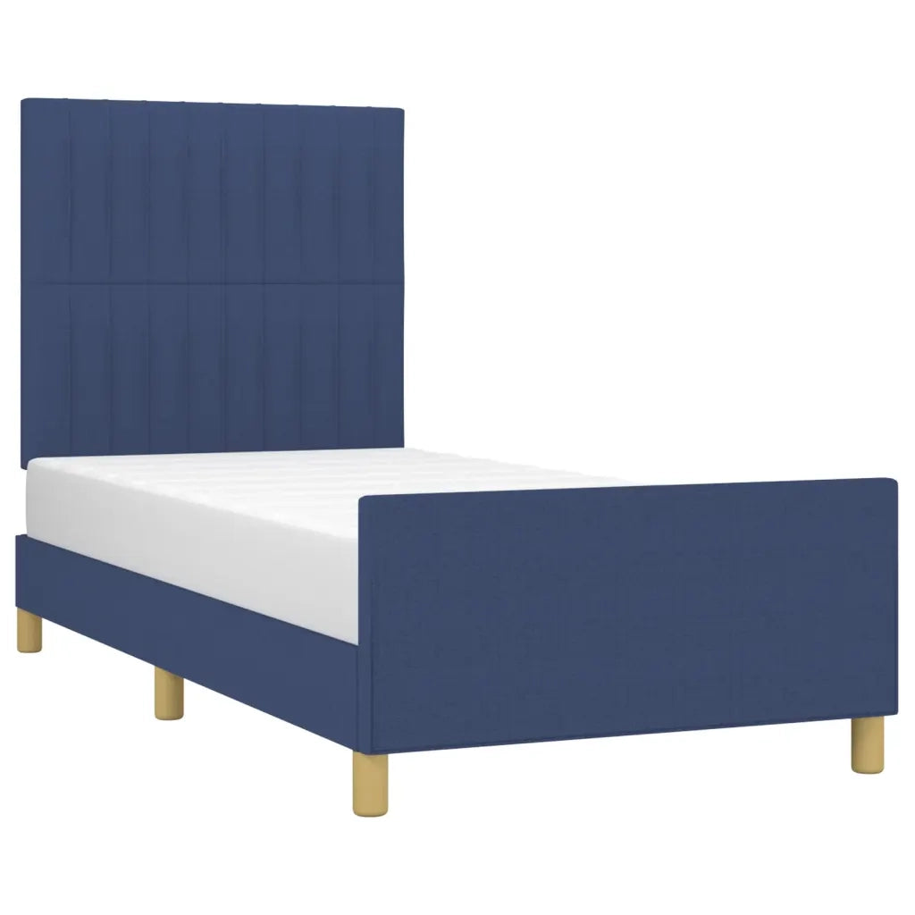Giroletto senza Materasso-Struttura Letto Blu 100x200 cm in Tessuto 911701
