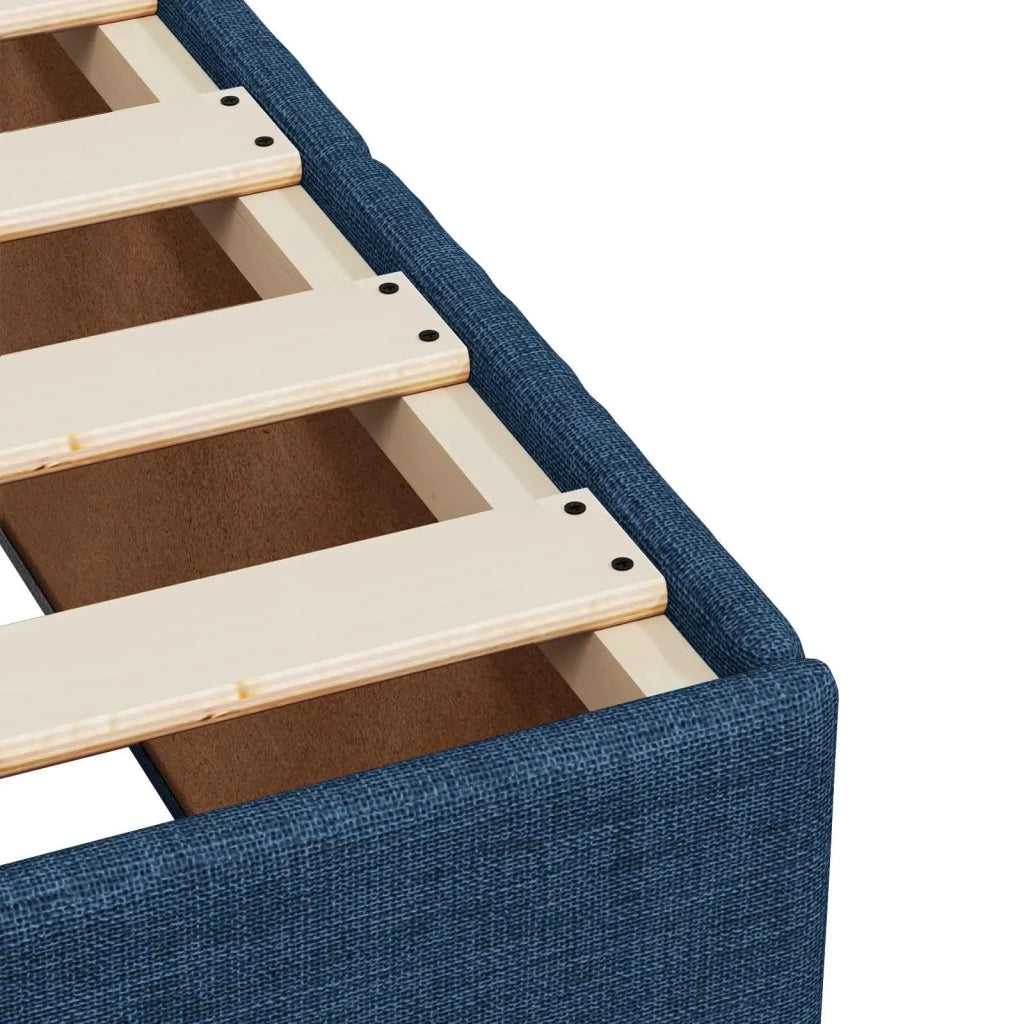 Letto box spring con materasso Blu 90 x 200 cm Tessuto 3451135