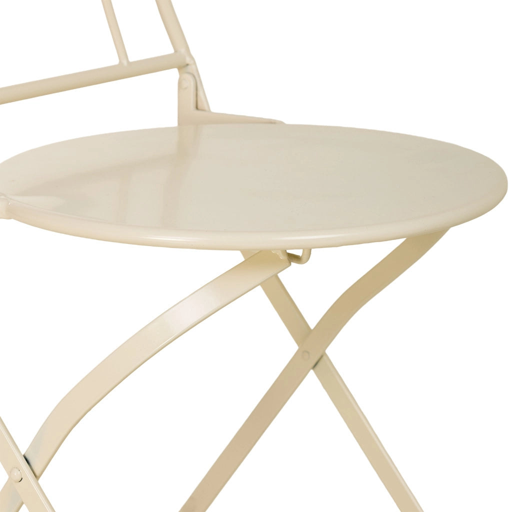 Sedia in ferro battuto beige 38x46x90h cm