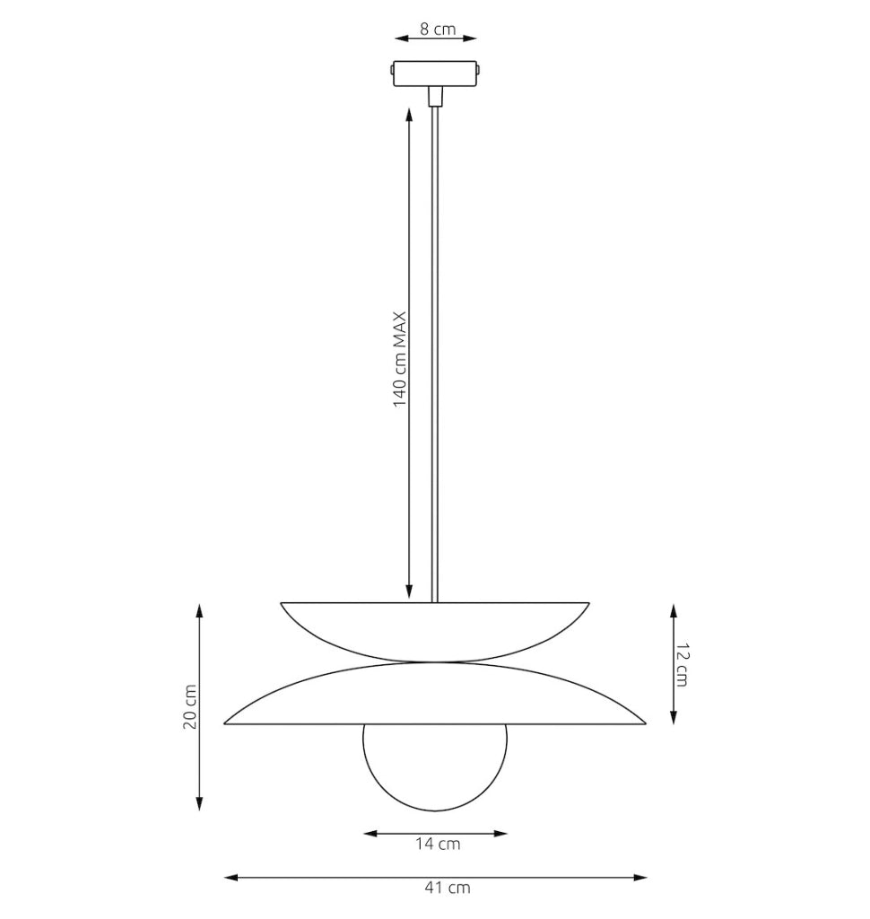 Lampada sospesa NAGOYA Japandi nera 1xG9 Emibig