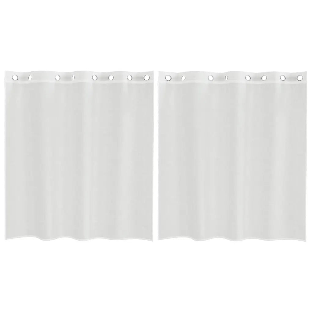 Tende in Voile con Occhielli 2 pz Bianco 4102149