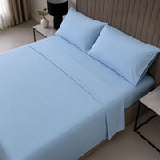 Sarenina, set Completo Letto Piazza e Mezza in Policotone, Azzurro
