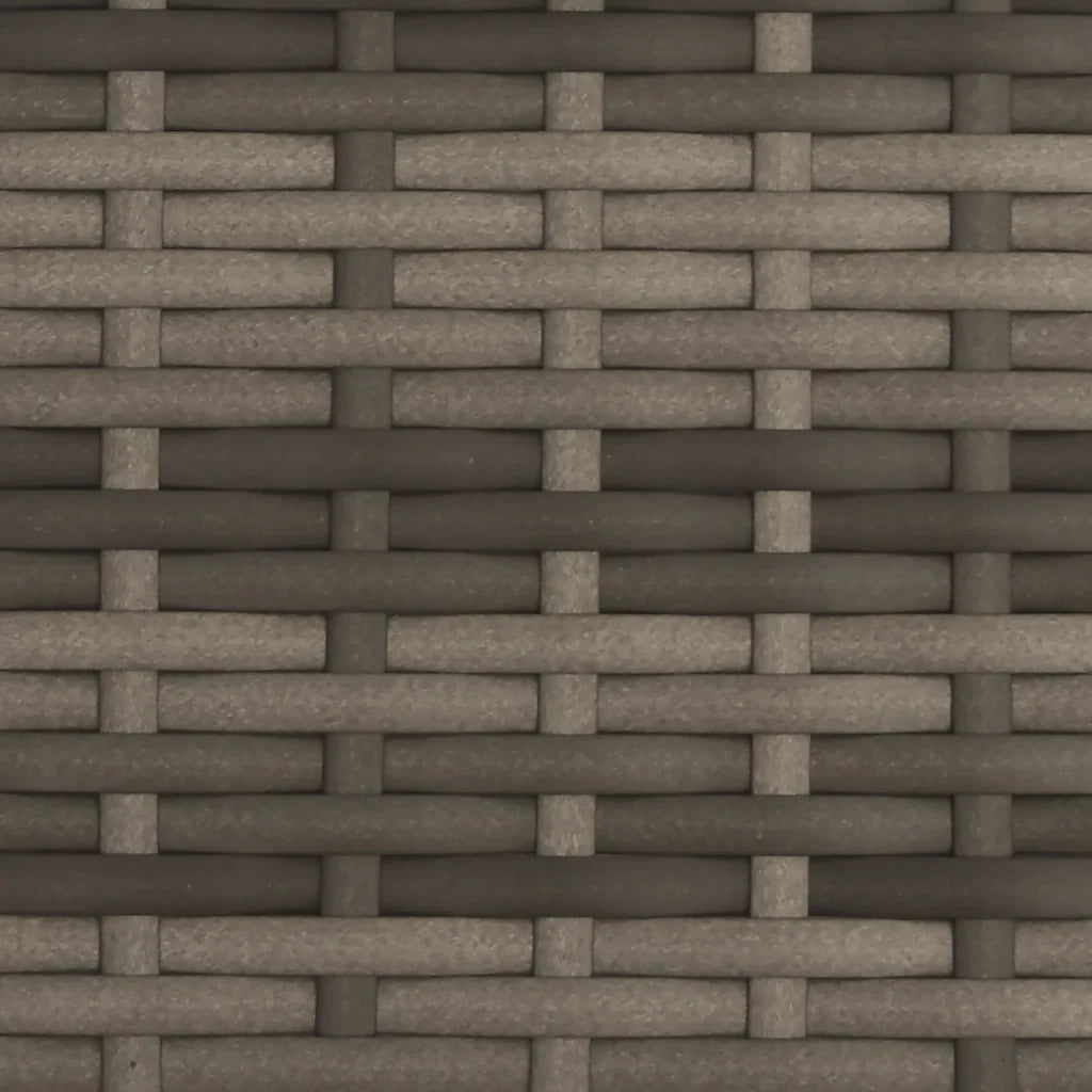 Lettino prendisole doppio con baldacchino e cuscini grigio in polyrattan 365624