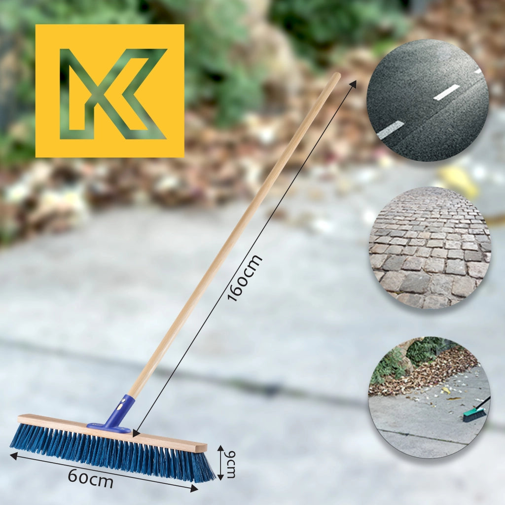 Scopa da giardino KADAX per spazzare strade e giardini, 60 cm