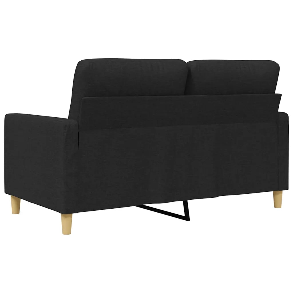 Divano a 2 Posti-Sofa 2 Posti Nero 120 cm in Tessuto 137536