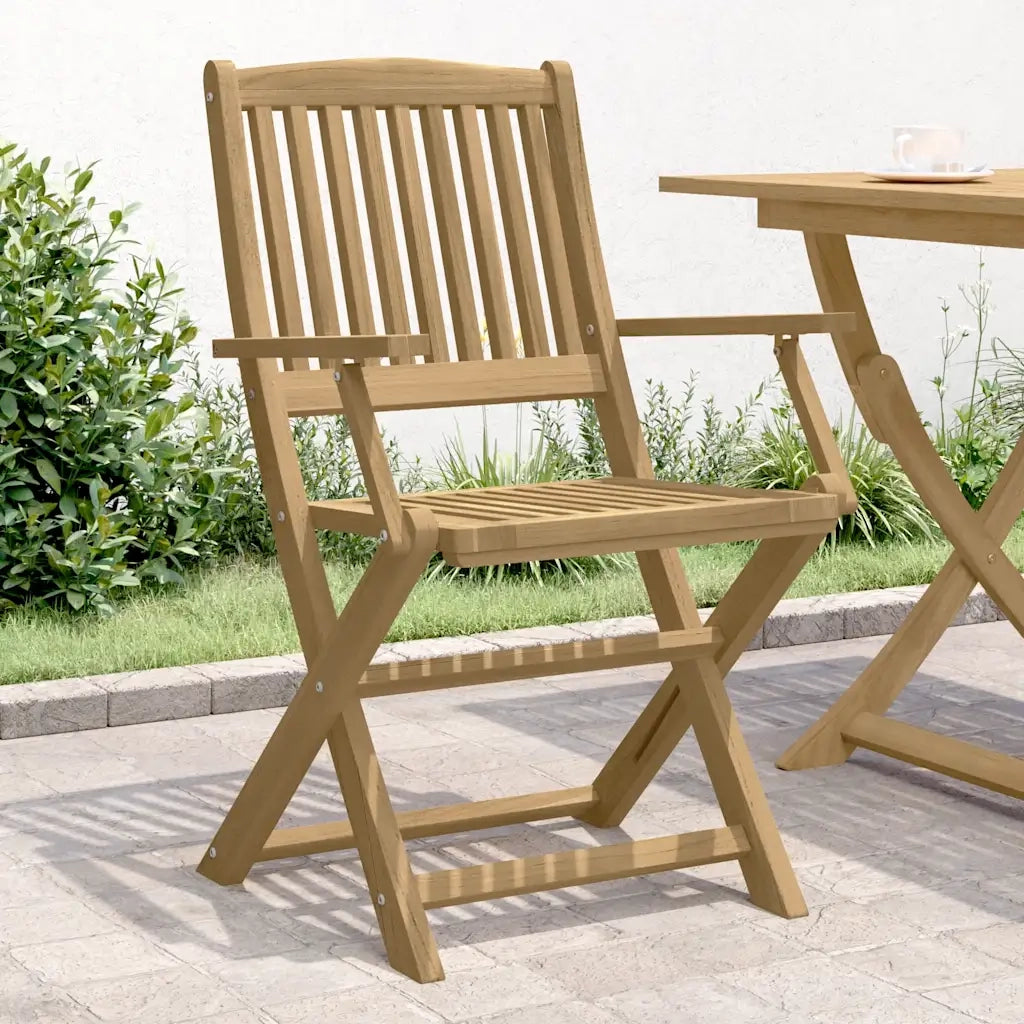 Sedie Giardino Pieghevoli 2 pz | Sedie da Esterno 54x61x88 cm Massello Acacia