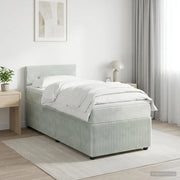 Letto box spring con materasso Grigio Chiaro 100 x 200 cm 3451619