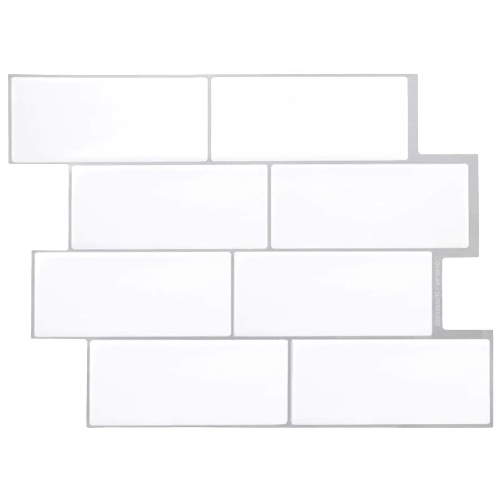 Piastrella subway 20 pcs Bianco e Grigio 29 x 21 cm 42046133