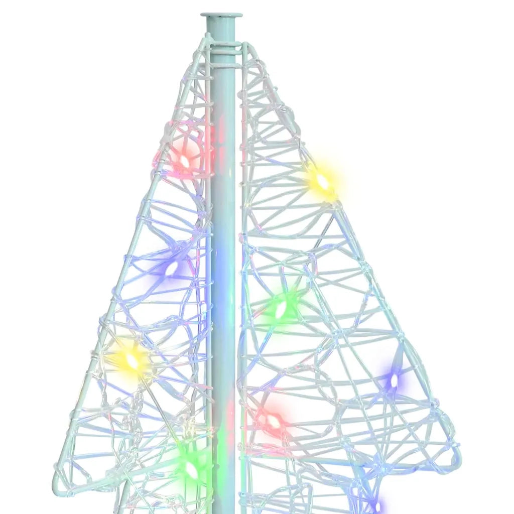 Albero di Natale con 100 LED Multicolore 120 cm Acrilico 42019205