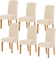 Set di 6 Copri Sedie Allungabili per Tavolo da Cena - Rimovibili e Lavabili - Per Hotel, Cerimonie, Banchetti, Matrimoni - L (6-Pack)