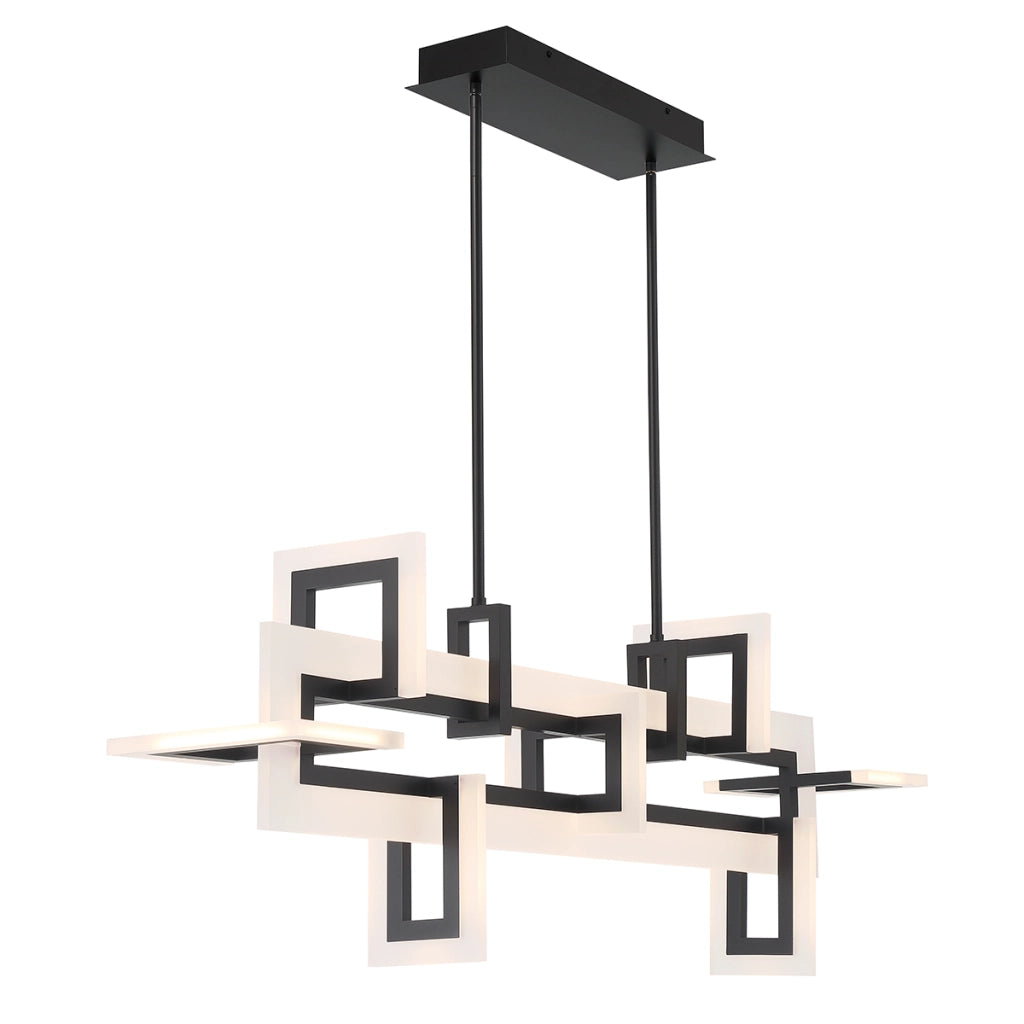 Sospensione LED Inizio Quintiesse 123cm nera 86W dimmerabile