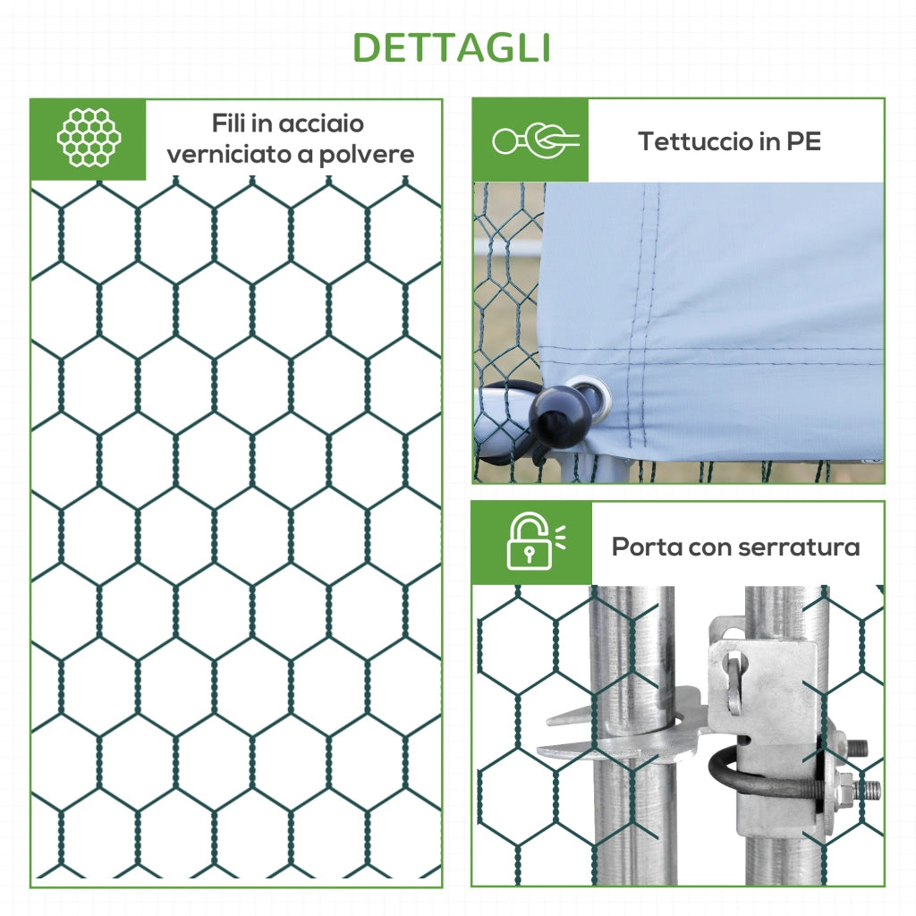 Pollaio da Giardino ¨C Minimal ¨C Argento, Zincato, 3x8x2m
