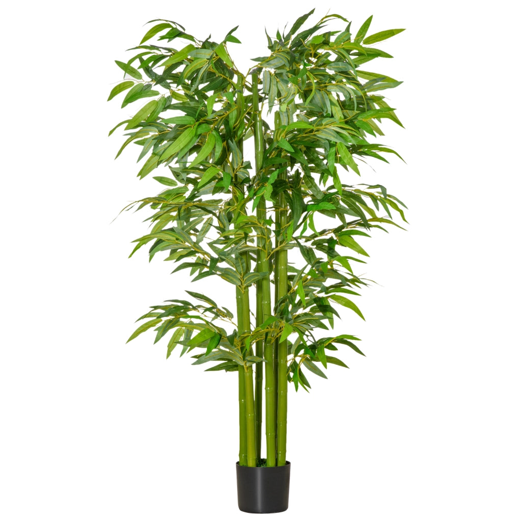 Bamb¨´ Artificiale XL ¨C Minimal ¨C 160 cm, Nero e Verde, Pot Incluso
