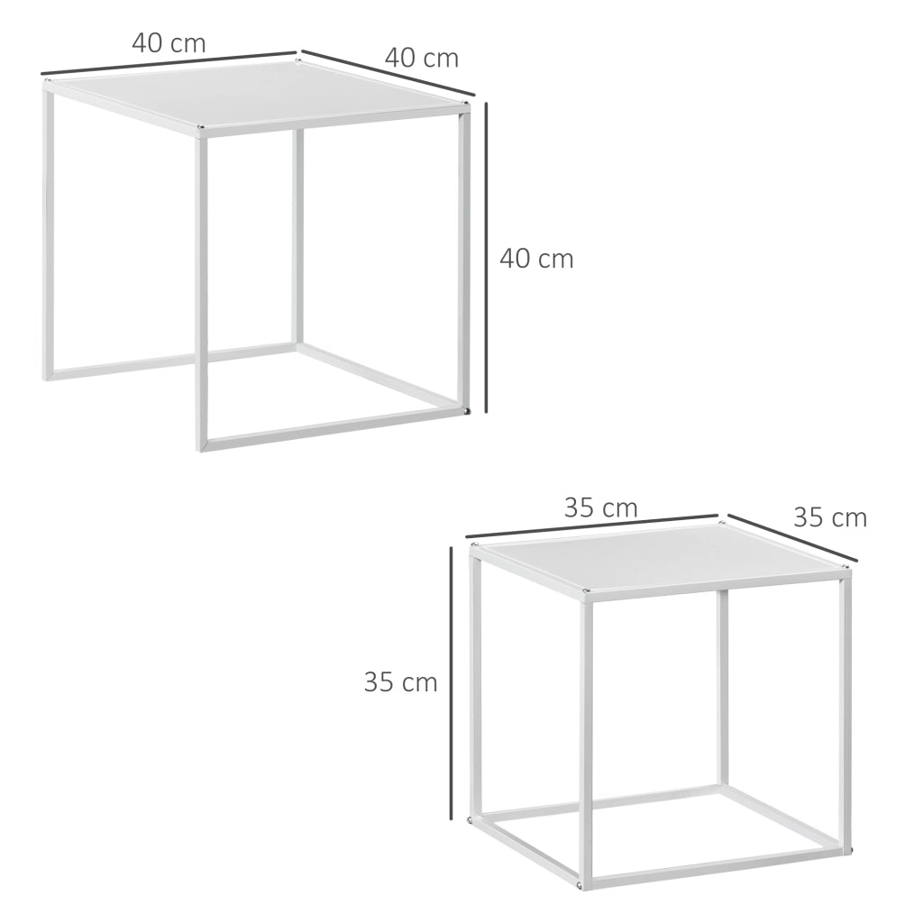 Tavolino ¨C Minimal ¨C bianco, metallo
