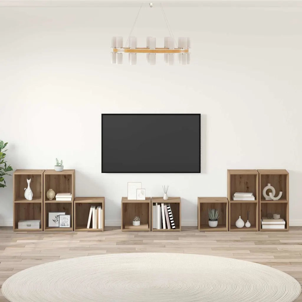 Set di mobili TV 8 pz Rovere artigianale Legno ingegnerizzato 3393275