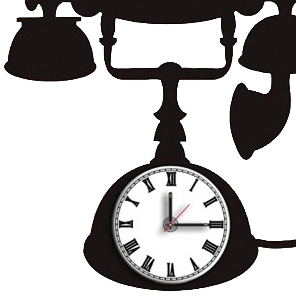 Kit orologio in vinile nero 90x70cm