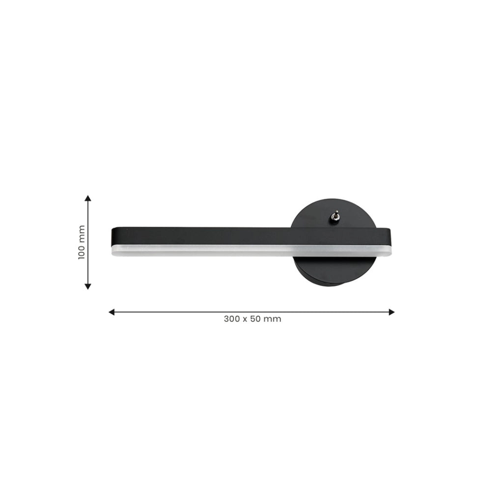 Applique Sydney LED 6W 4000K IP44 nera Milagro ML6346