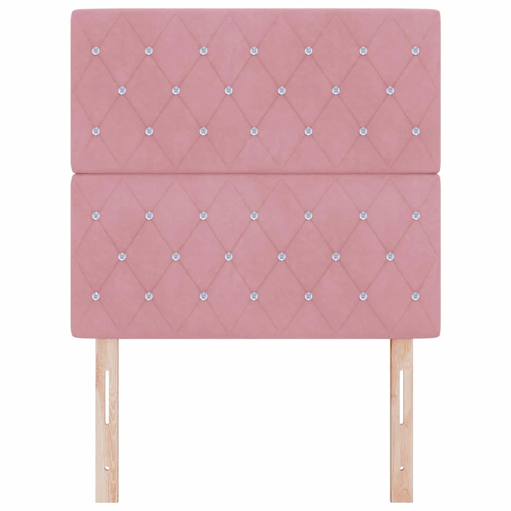 Testiera LED con strisce LED con testiera Rosa 100 cm Velluto 3338359
