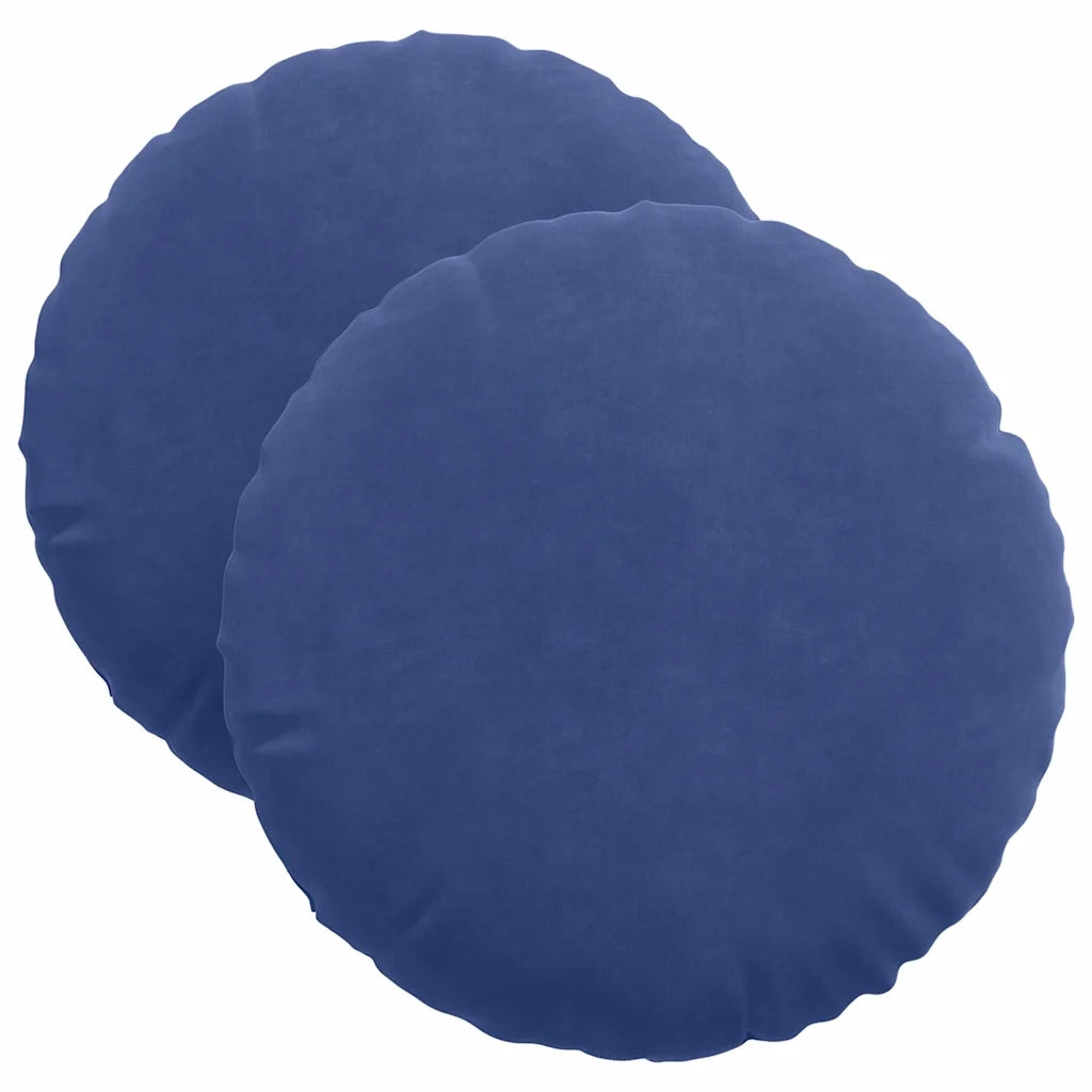 Cuscini per Seduta 2 pz | Cuscini per sedie Blu Polizia ? 40 x 13 cm Velluto
