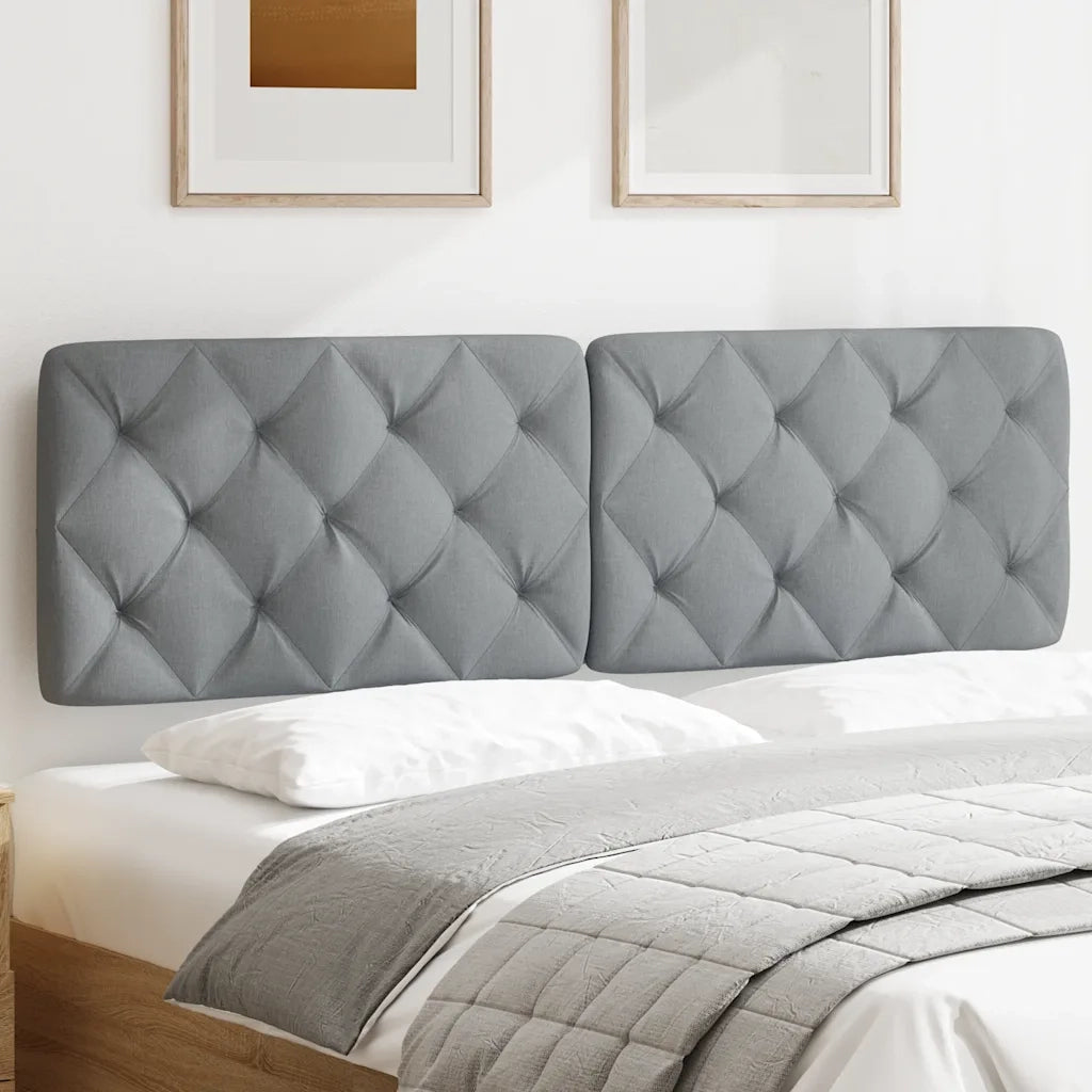 Cuscino Testiera Grigio Chiaro 160 cm in Tessuto 4019226