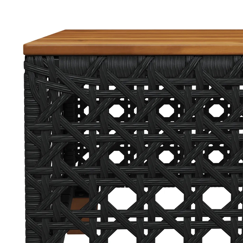 Set Divani da Giardino 9 pz con Cuscini Nero in Polyrattan 3261770