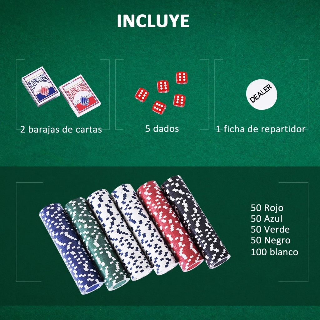 Set da Poker con 300 Fichas ¨C Minimal ¨C Aluminio