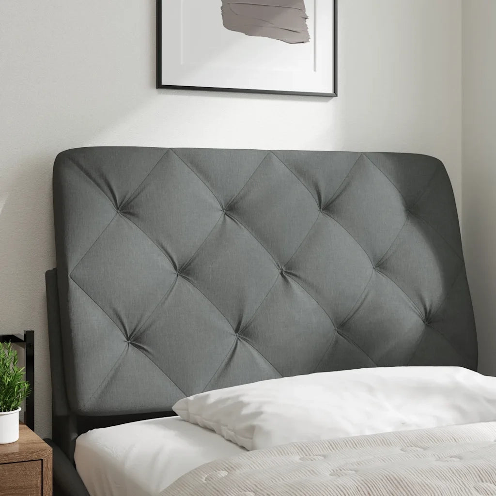 Cuscino Testiera Grigio Scuro 90 cm in Tessuto 4019199