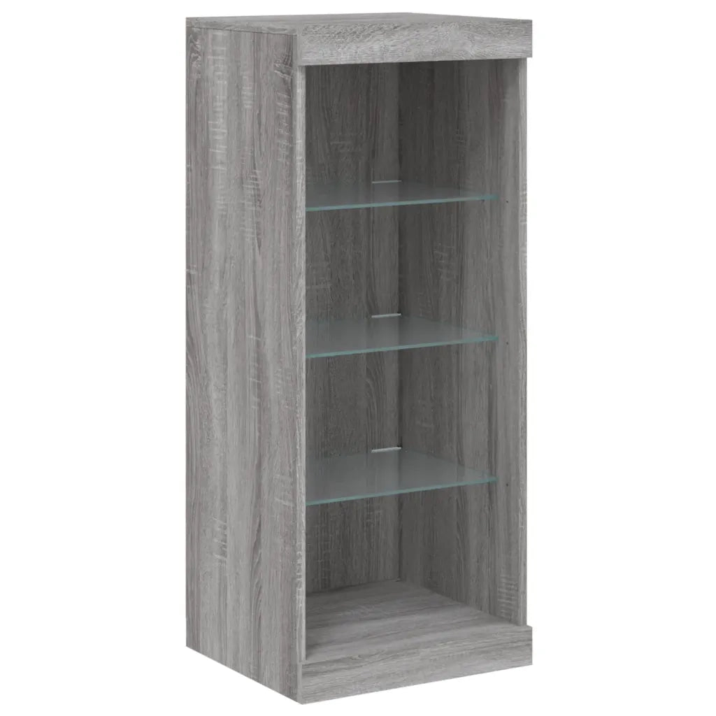 Credenza con Luci LED Grigio Sonoma 162x37x100 cm 3209175