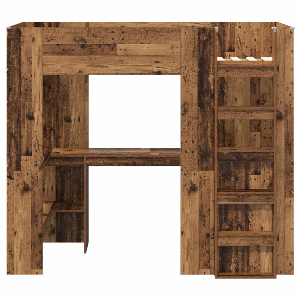 Struttura letto a castello con scrivania Legno vecchio 3410465
