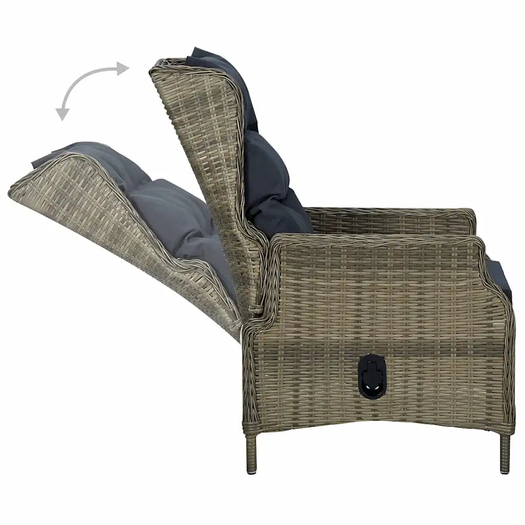 Set da Pranzo da Giardino 7 pz Marrone 3067934