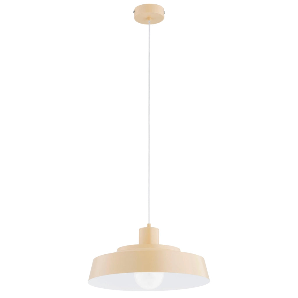 Lampada a sospensione crema rotonda Ø38,5 E27 Alfa Delta