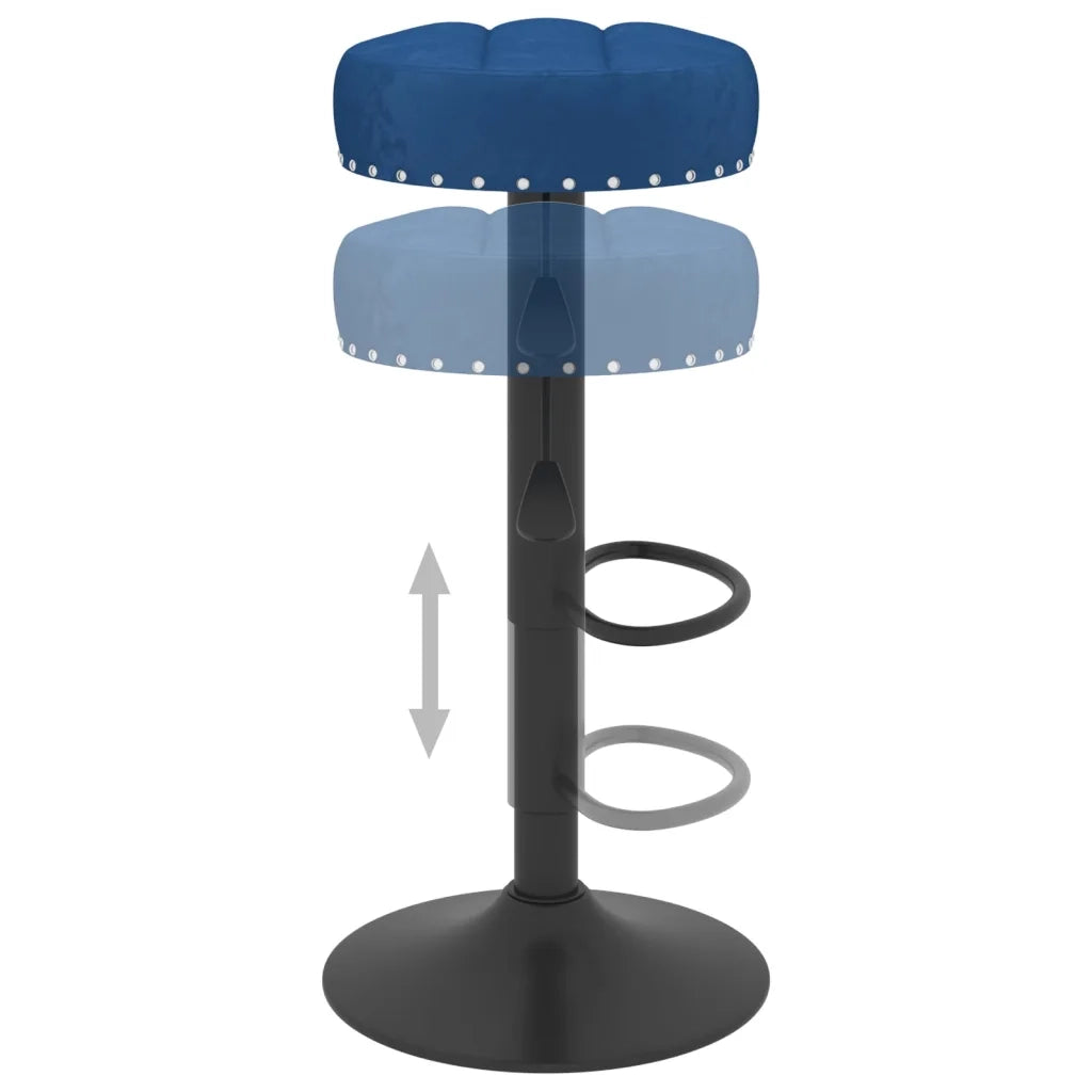 Sgabelli da Bar 2 pz Blu in Velluto 332999