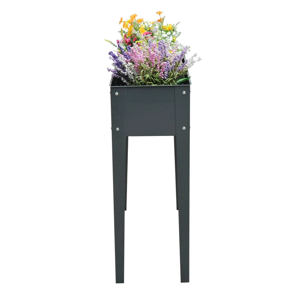 Cassone per piante ¨C Minimal ¨C metallo grigio 100x30x80 cm