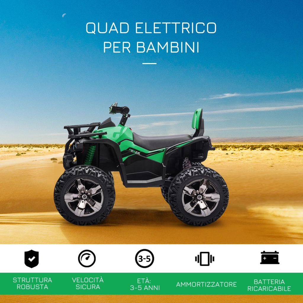 Auto Bambini Elettrica 12V con Fari e Batteria ¨C zephmum ¨C Verde 100x65x73