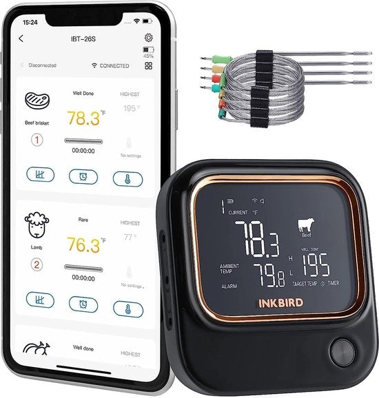 Termometro digitale premium per barbecue e forno