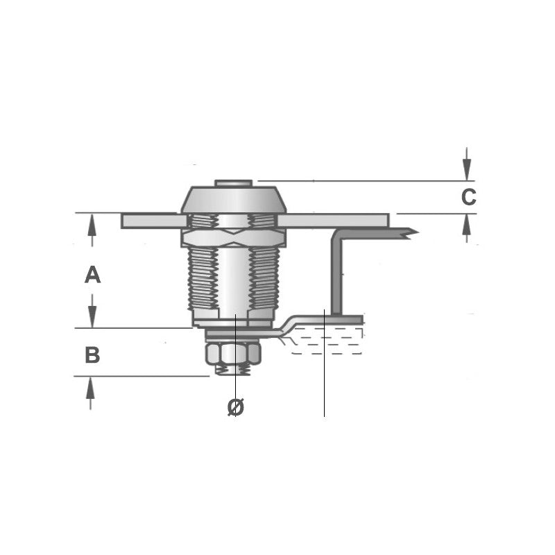 CILINDRO UNICA CHIAVE MM.15