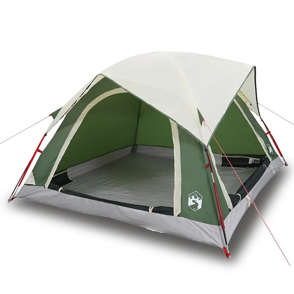 Tenda da Campeggio a Cabina per 4 Persone Verde Impermeabile 4009452