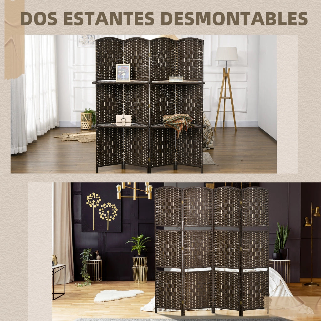Libreria Divisorio con Ripiani ¨C Minimal ¨C Marrone 160x170 cm