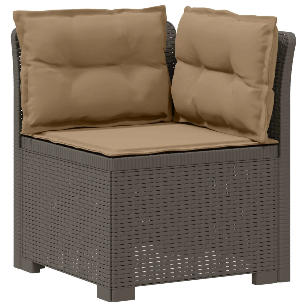 Divano da Giardino a 1 Posto con Cuscini Aspetto Rattan PP 8011846