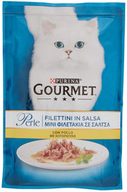 GOURMET PERLE FILETTINI AL POLLO IN SALSA 85 GRAMMI
