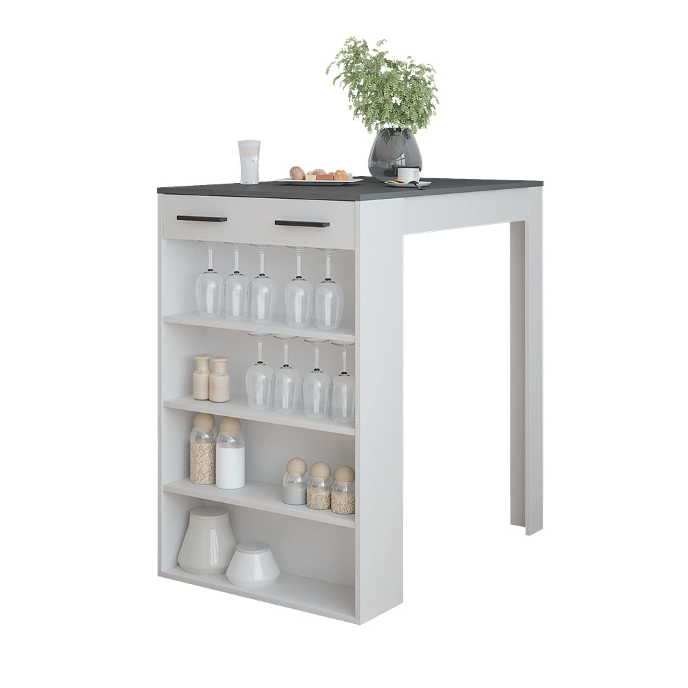 Vicco Tavolo da bar Antracite/bianco 67 x 100 cm