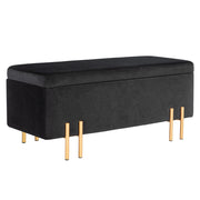 Divano con cassetti ¨C Minimal ¨C Nero, metallo, 100x40x42 cm
