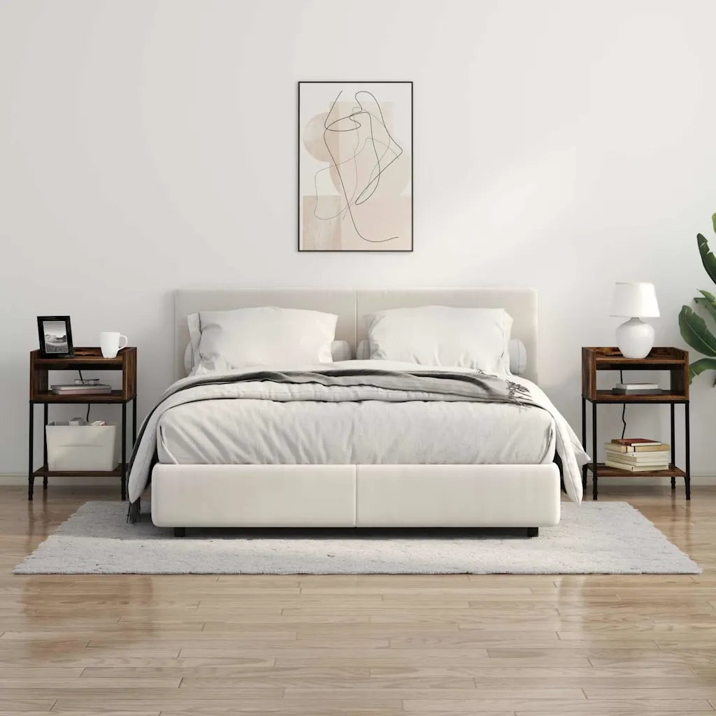 Armadio da Notte 2 pcs Rovere fumé 40 x 40 x 61 cm 859475