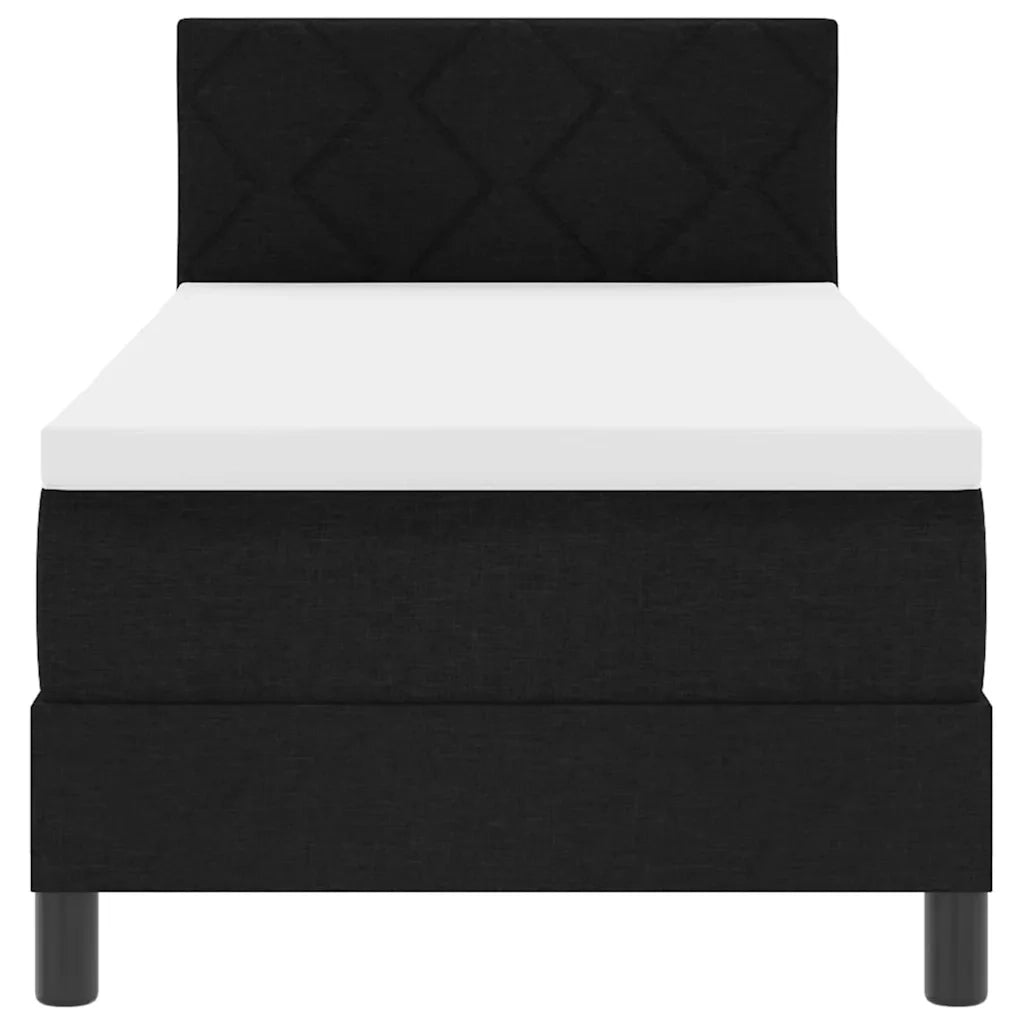Letto a molle con materasso con led Nero 80 x 200 cm Tessuto 3342242