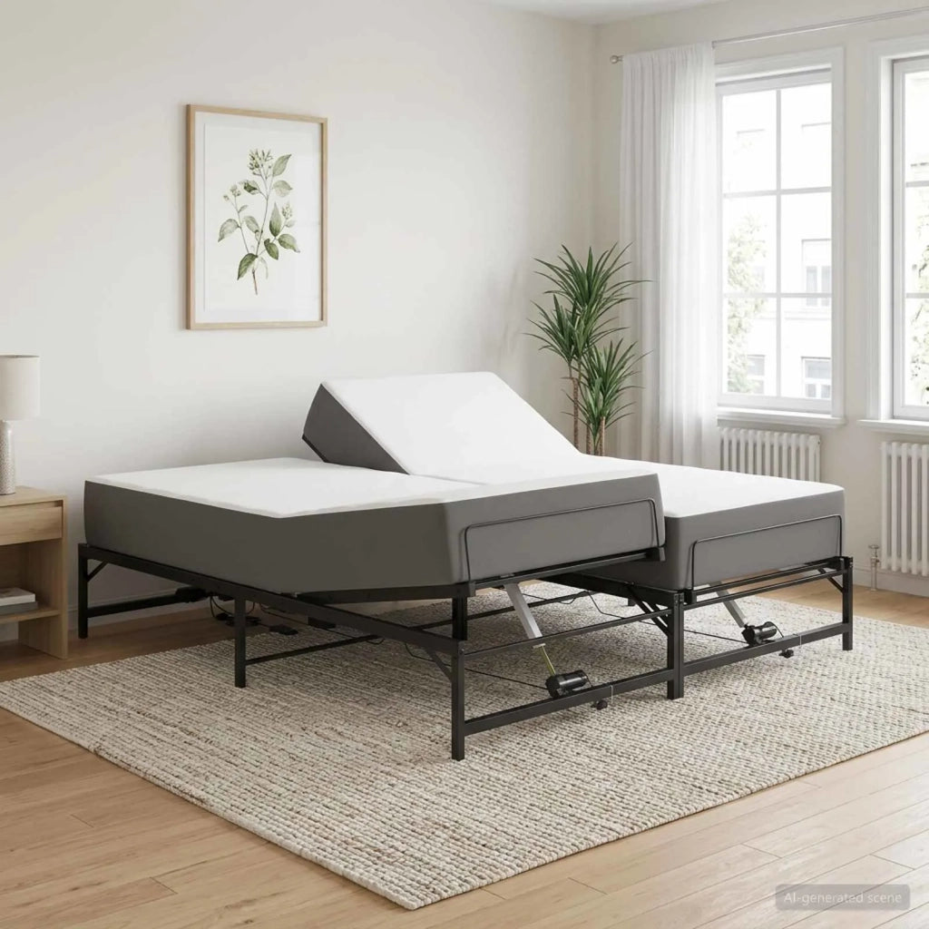 Telaio Letto Elettrico Regolabile Nero 160 x 200 cm Acciaio 3438623