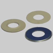 SET GUARNIZIONI 3 PEZZI IN GOMMA BIANCA BORDO BASSO  1     MADE IN ITALY