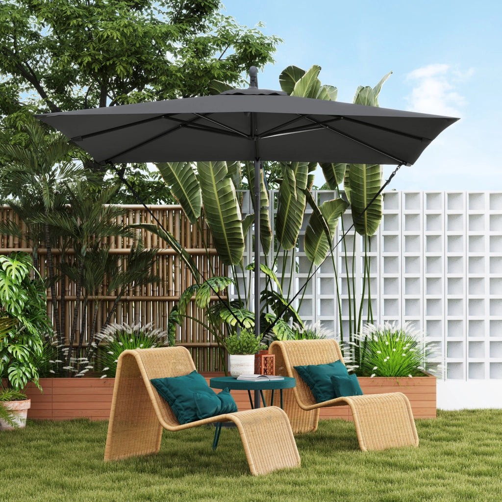 Parasole da giardino esterno ¨C Minimal ¨C grigio 250x250 cm