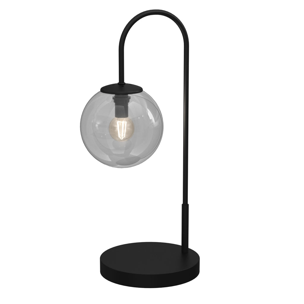 Lampada da tavolo Cambridge Luminex nero vetro sfera E14 15W