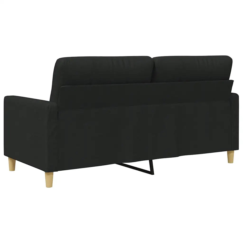 Divano a 2 Posti Nero 120 cm in Tessuto 359239