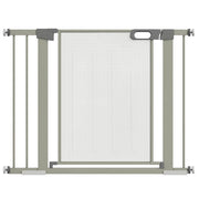 Cancellino per Cani Estensibile a Pressione con Chiusura Automatica, 75-103x76 cm, Grigio